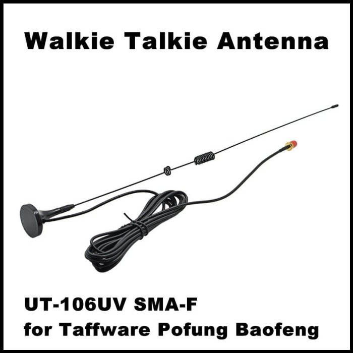 Taffware Walkie Talkie Antenna UT 106UV SMA F for Taffware Pofung Baof