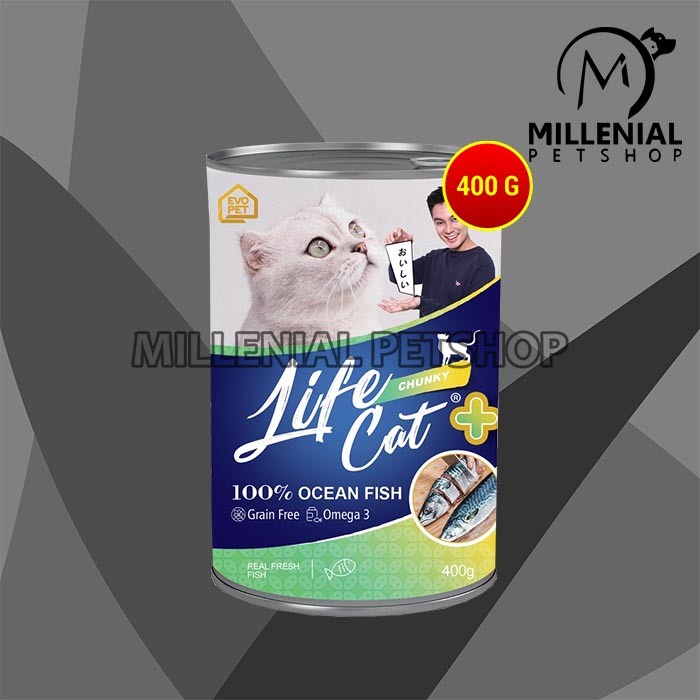 Makanan Basah Kucing Life cat Plus Wet Food Kaleng 400gr