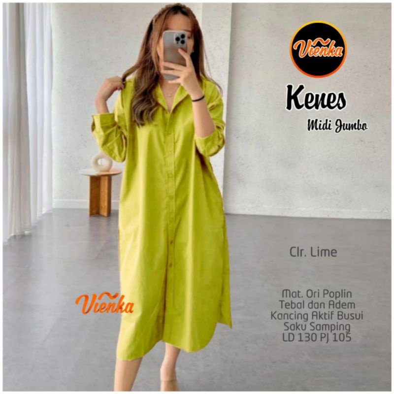 Kenes tunik katun poplin ld 130 xxxl jumbo