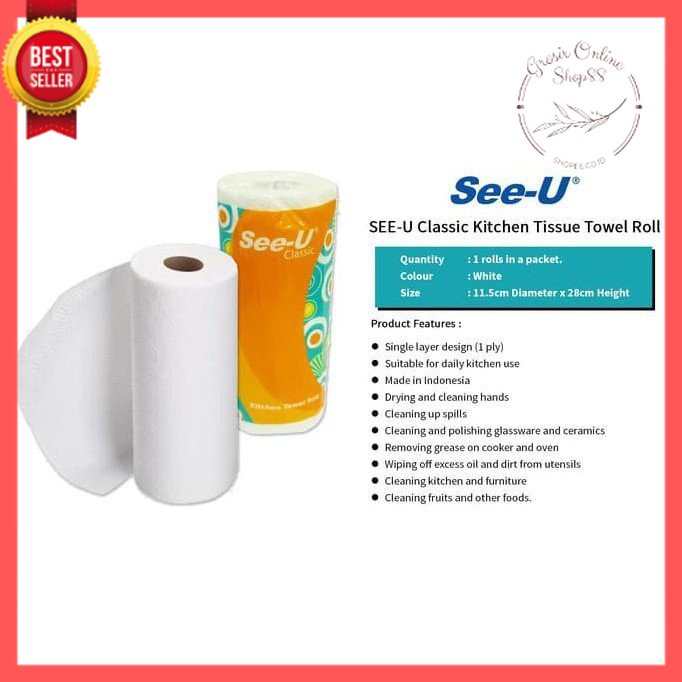 GOS -F110- Tisu Kitchen Roll - Tissue Kitchen Dapur Towel Roll - Tissue 1ply 130sheets