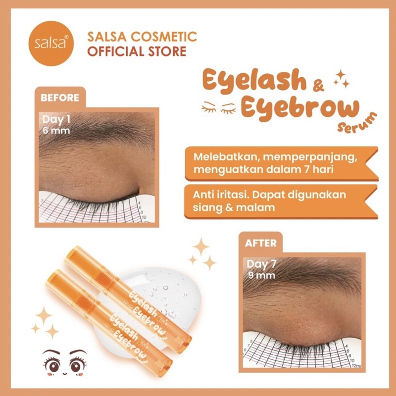 Salsa Eyelash &amp; Eyebrow Serum - Serum Bulu Mata Menebalkan dan penumbuh bulu mata