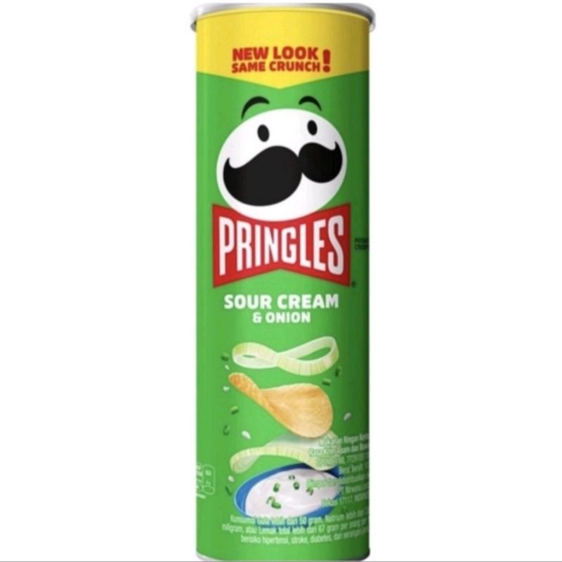 

Pringles Potato Chips Sour Cream & Onion | Pringles Keripik Kentang Sour Cream & Onion 107 gr