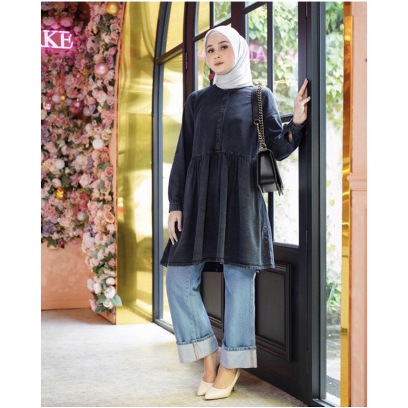 NASILA DENIM DARK BLUE XL TOP BY GEULIS