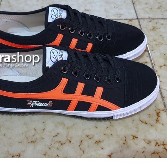 Sepatu Kodachi 8172 Hitam lis Orange / Sepatu Kodachi 8172 Classic - Hitam Orange, 37