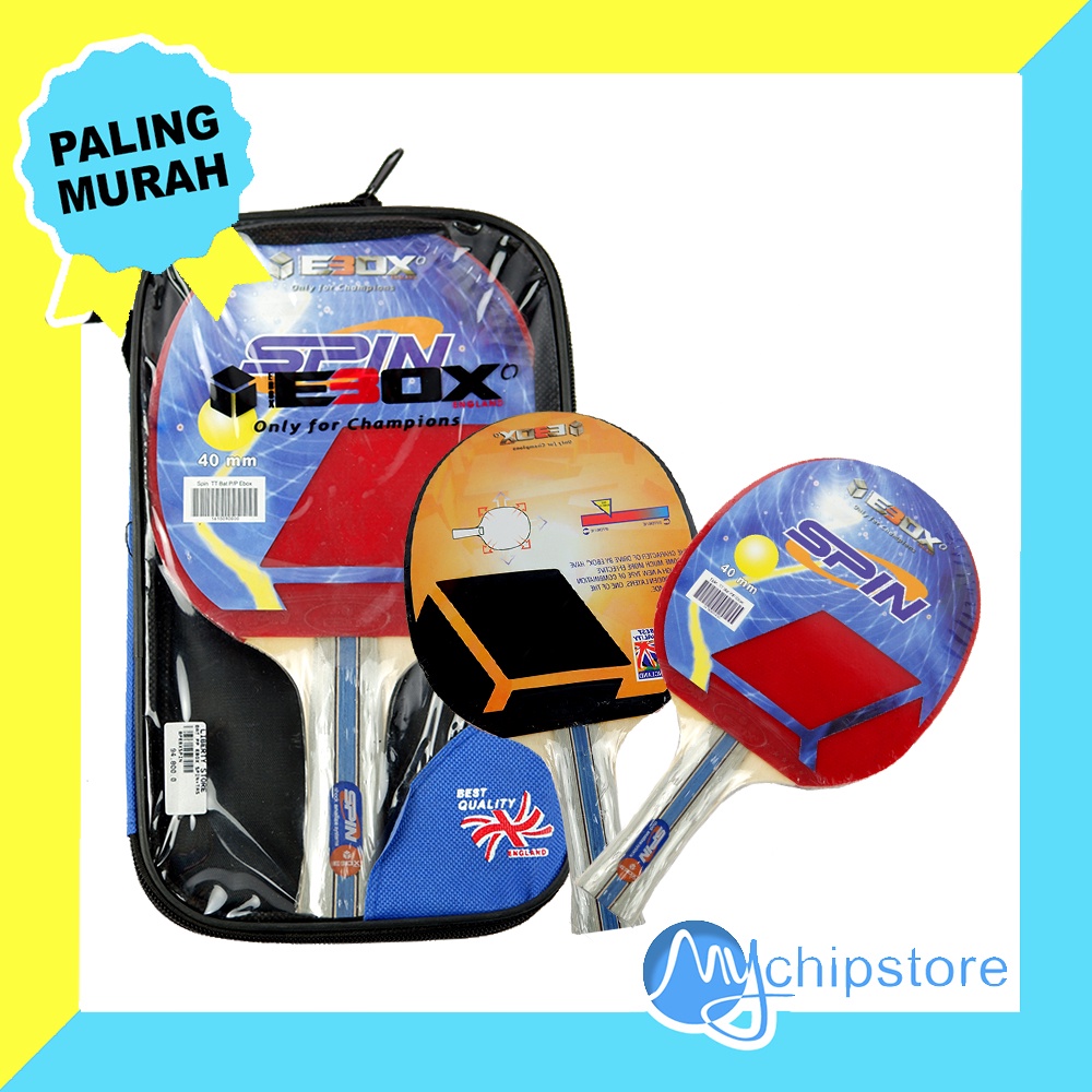 Bet Pimpong Import Tenis Meja Original EBOX SPIN + TAS COVER