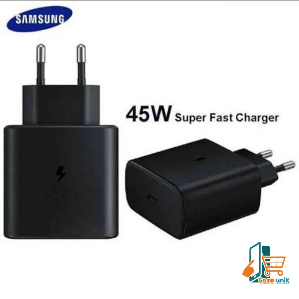 Adaptor Kepala batok Charger Casan Samsung Galaxy A33 A53 A73 5G a32 A52 a72 A52S note 10 note 20 S21 S21+ S21 ultra s22 s22ultra z flip 3 z fold 4 25W &amp; 45W Original USB C TO C Super Fast Charging CS4998