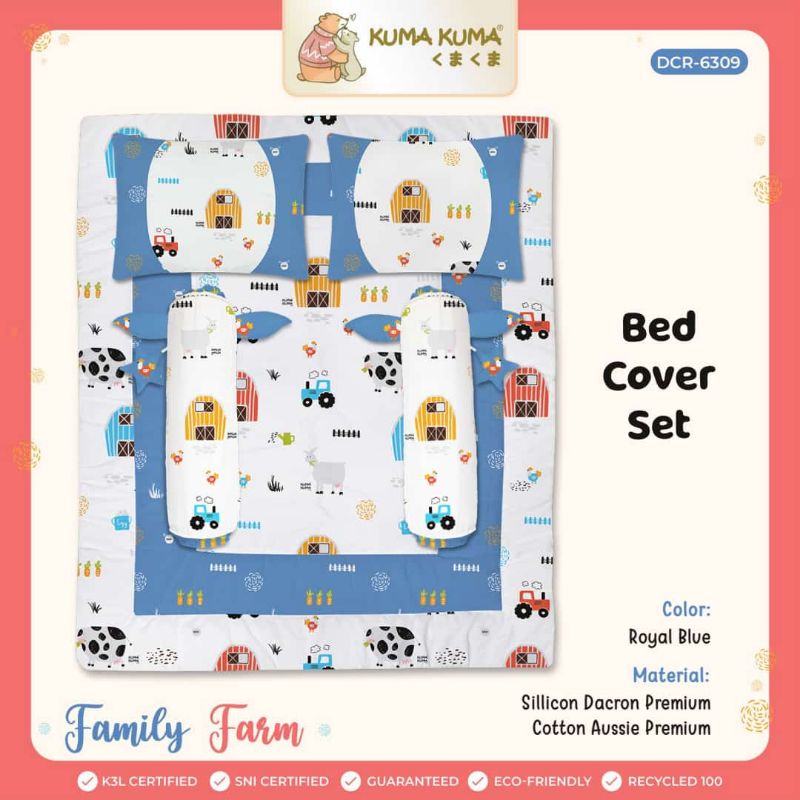 Bedcover set baby Kuma-kuma / KASUR SET KUMA komplit bantal set baby