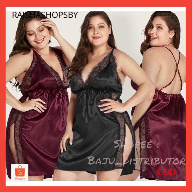 Terbaru BDD102 lingerie bigsize / max ld 160cm/  baju tidur wanita sexy / lingerie babydoll