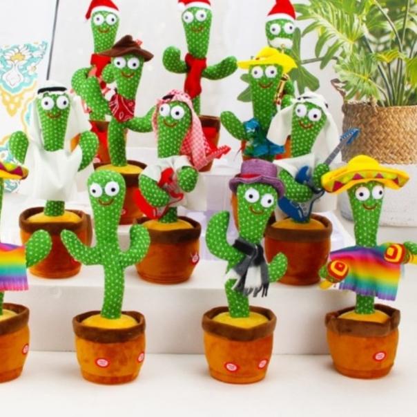 BONEKA KAKTUS GOYANG MENARI LED /BONEKA KAKTUS BICARA /DANCING CACTUS - Boneka Kaktus