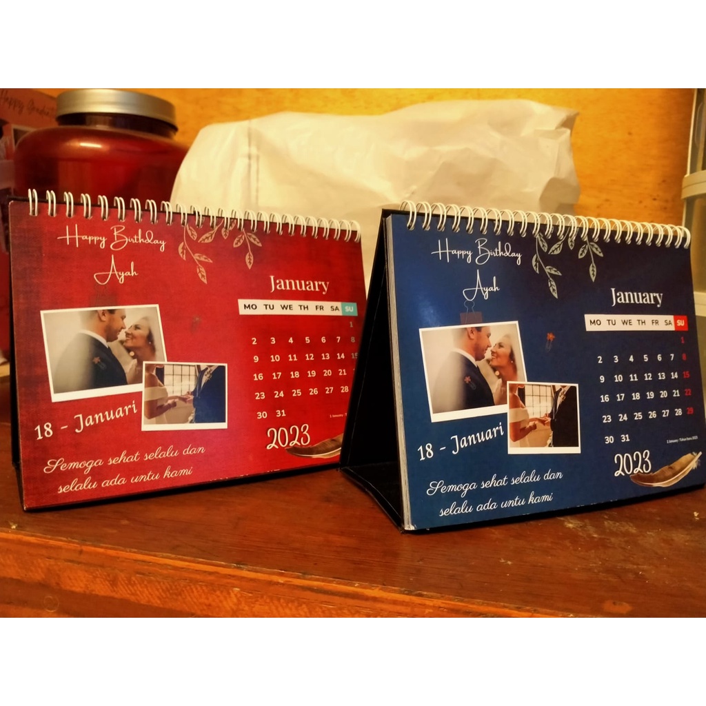 kalender 2024 aesthetic duduk 20 x 15 cm untuk meja tahun tahunan ukuran a5 cm custom foto abstrak u