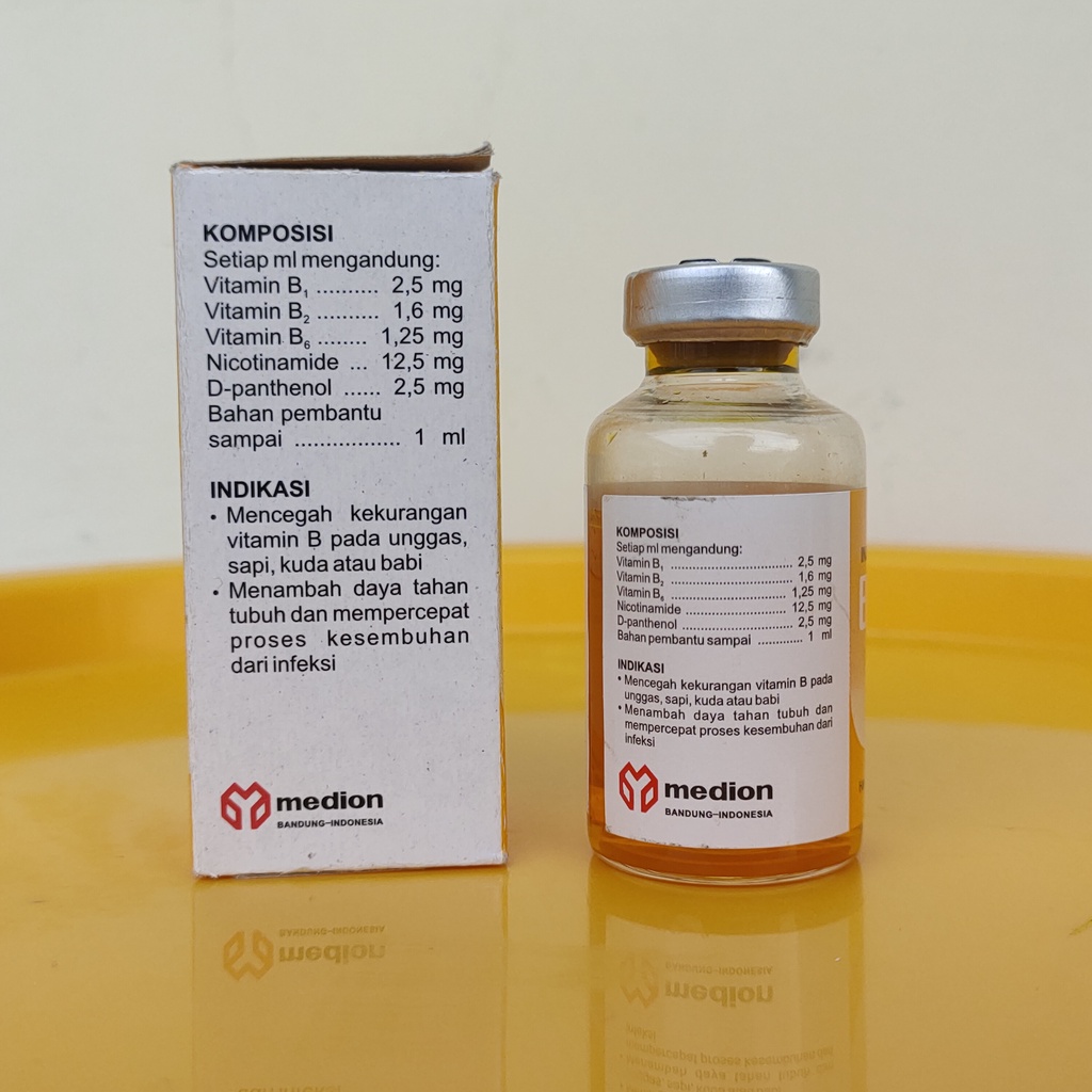 INJEKVIT B PLEX B KOMPLEKS 20 ml - Tingkatkan Produktifitas dan Imun Hewan B Komplek B Complex