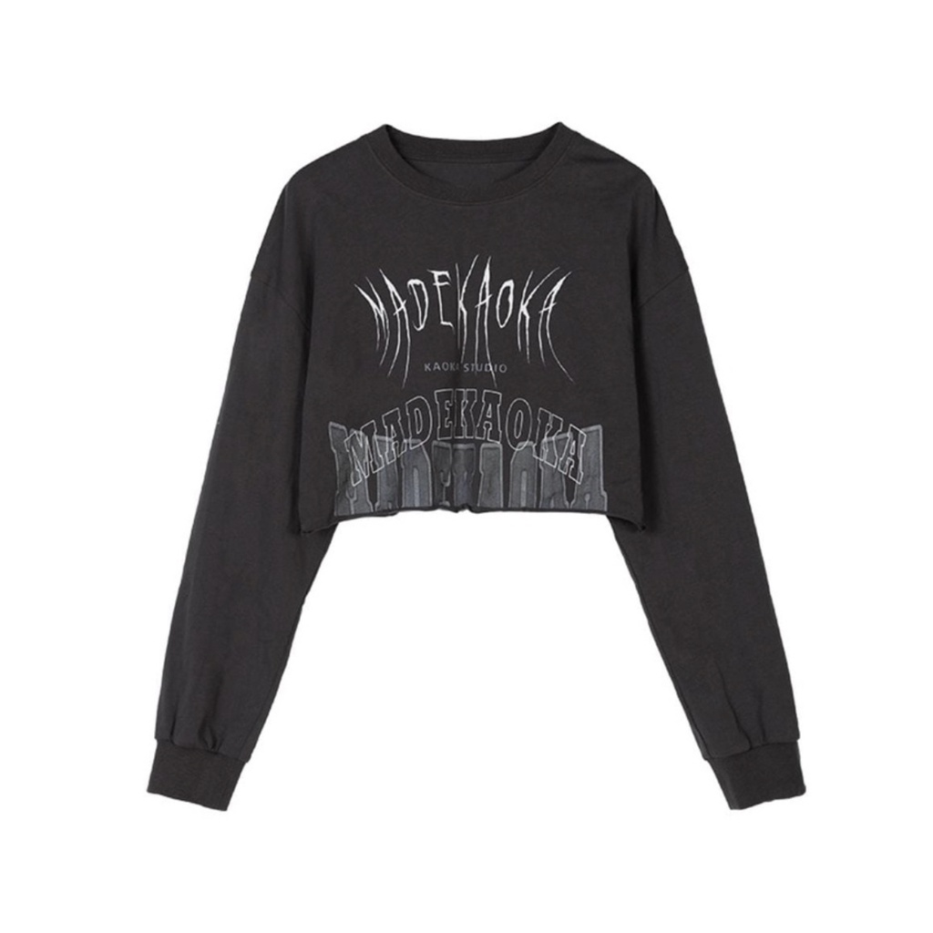 NADEKAOKA SWEATER CROPE OVERSIZE BAHAN FLEECE