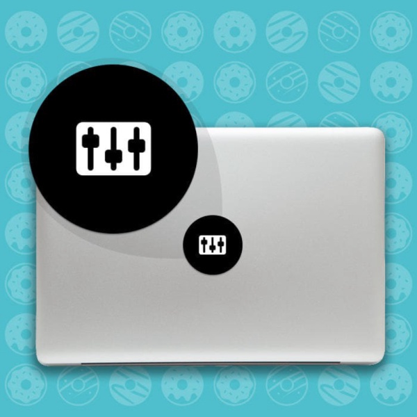 Best Seller Decal Sticker Macbook Apple Macbook Logo Musik DJ Stiker Laptop Termurah