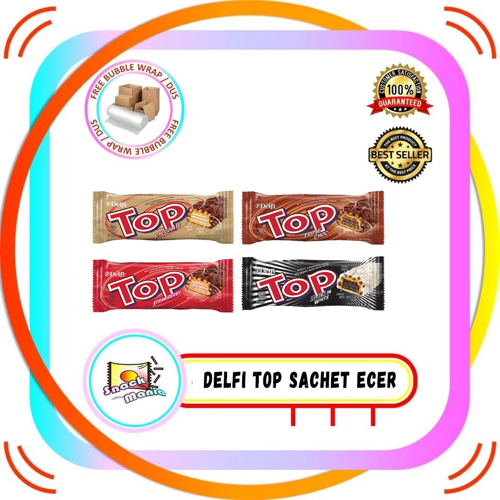 

Delfi Top Chocolate Coklat Strawberry Black In White Triple Choc 9 gr