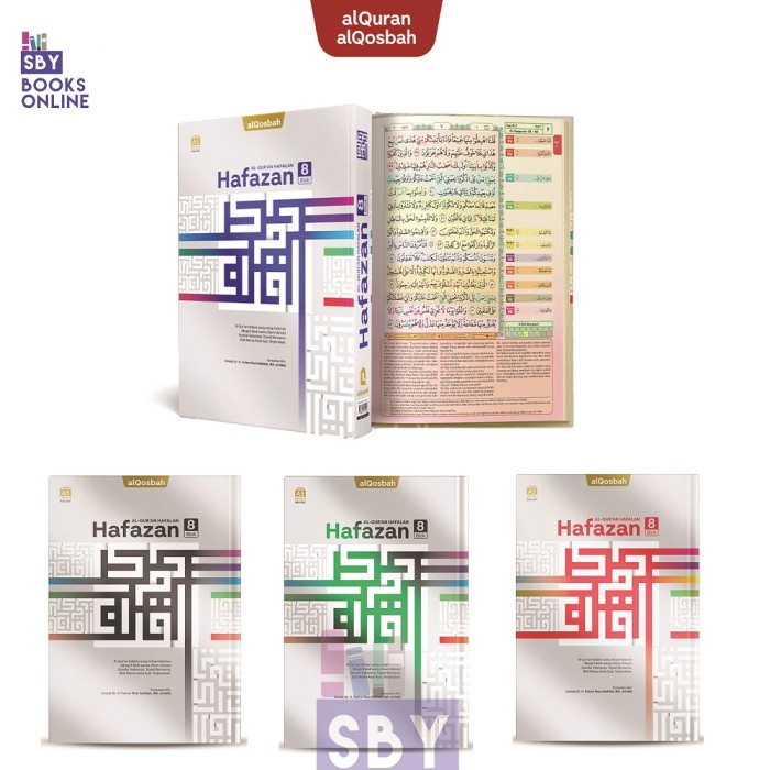 AlQuran Hafazan B6 8 Blok Warna Milenial HC QPP Terjemah Alqosbah - Mushaf Quran Hafazan Millenial U