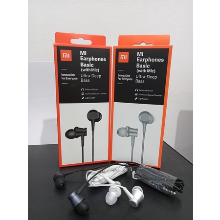 Handsfree Earphone Xiaomi Mi Basic Ultra Deep Bass With Mic