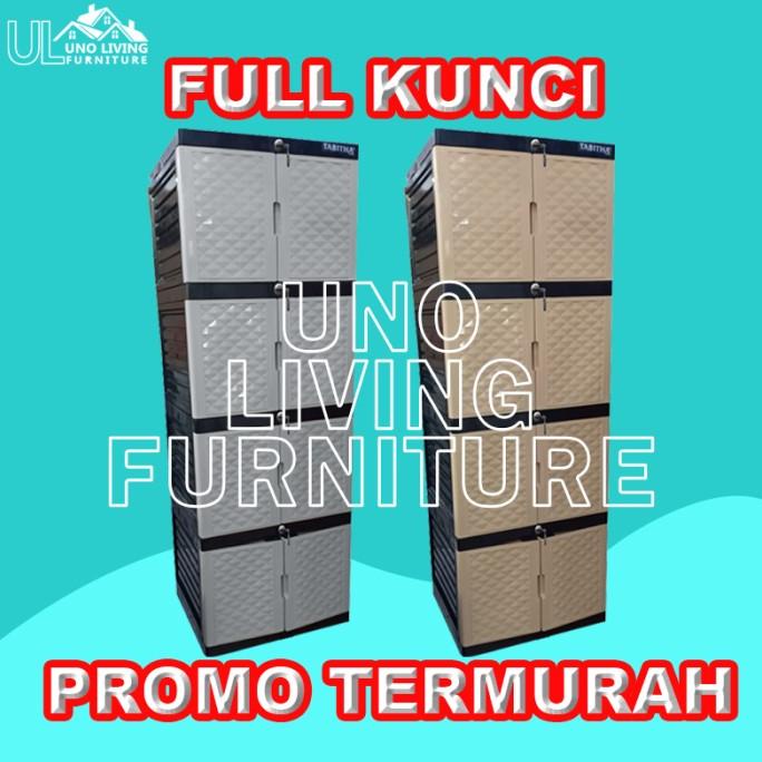 

LEMARI PAKAIAN PLASTIK 4 SUSUN FULL KUNCI LEMARI TABITHA TABITHA stock ready