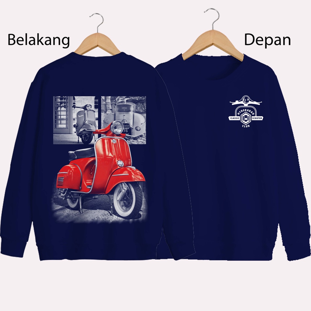 SWEATER UNISEX DB VESPA LAWAS PRIA DAN WANITA SWEATER JUMBO