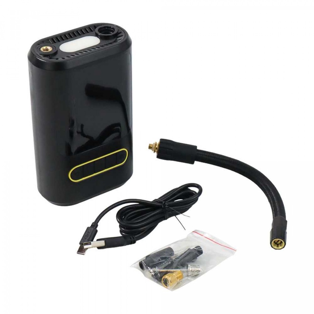Pompa Ban Wireless Elektrik Mini Tire Inflator LCD Display 4000mAh