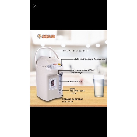 Solid Termos Listrik / Termos Pot Stainless