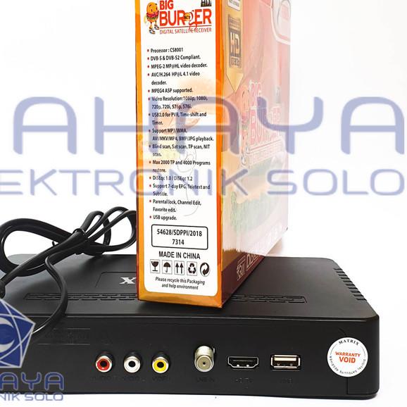 Receiver Parabola Matrix Big Burger HD Mpeg4 - FTA Powervu Bisskey - Packing Standar
