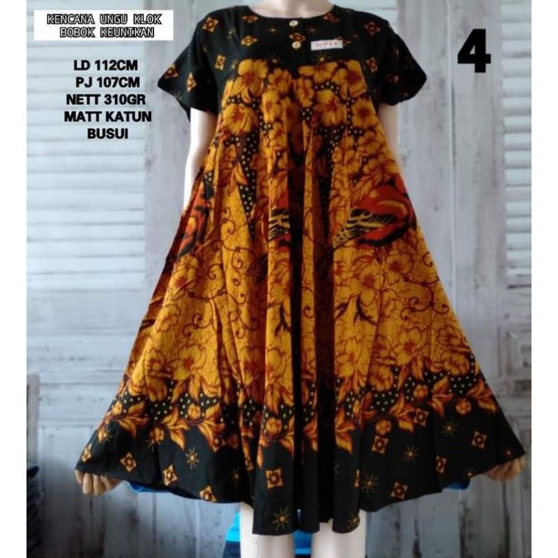 DASTER BATIK KEKINIAN MODEL PAYUNG ORI KENCANA UNGU