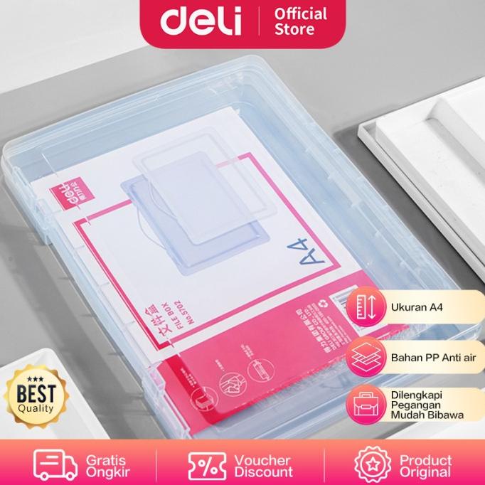 

Deli Box File / Box Penyimpan Kertas File Dokumen Transparant 5702