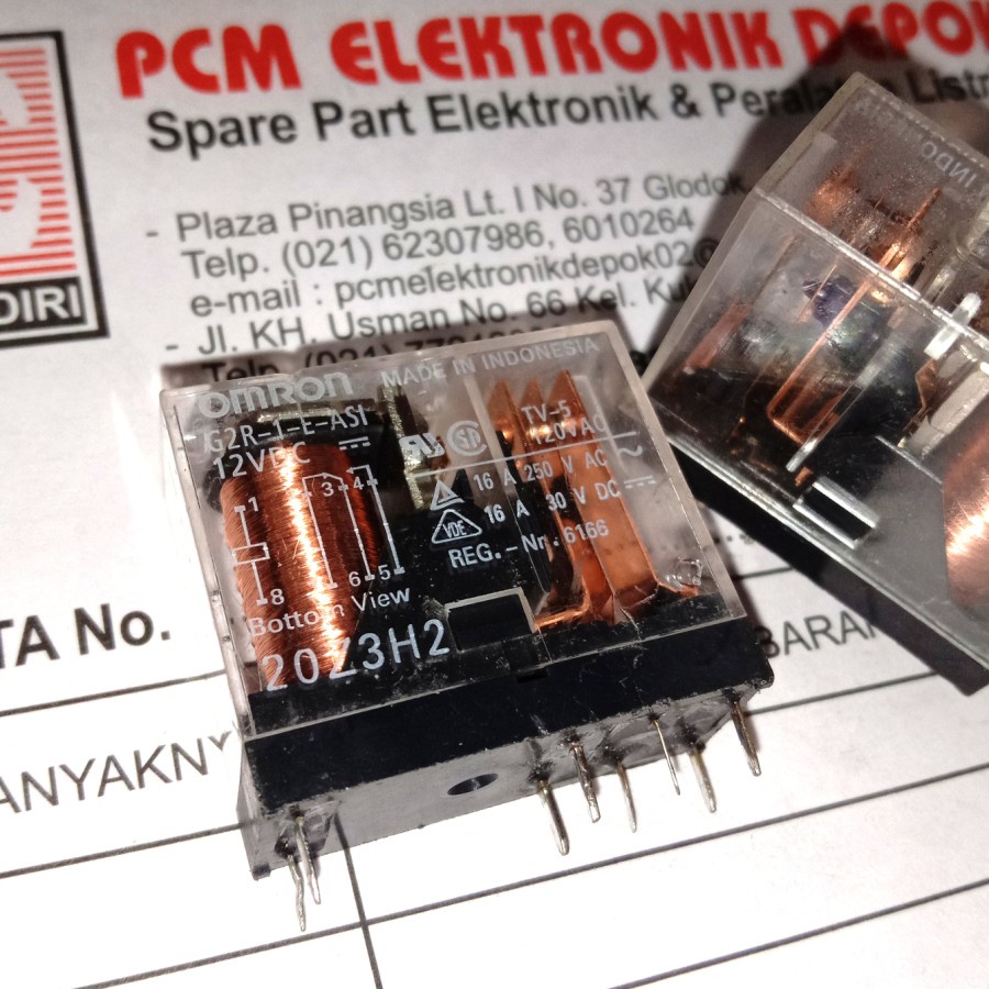 Relay G2R-1-E DC12V OMRON 8pin 16A 12VDC 12 V 8 Pin
