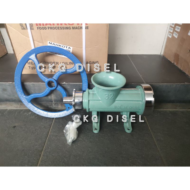 MESIN GILING DAGING MANUAL KACANG 32 MAHKOTA MEAT GRINDER
