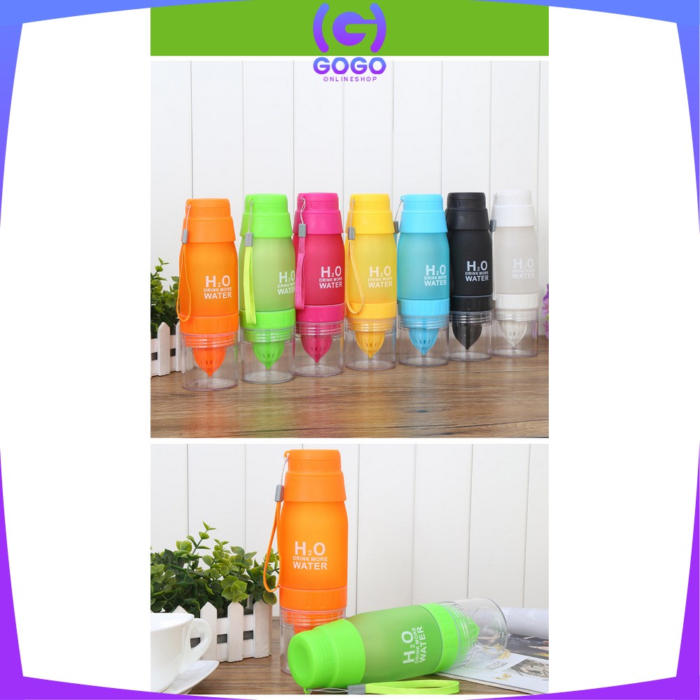 GOGO-C708 Botol Minum Infuser H2O Tempat Minum Tumbler Ada Alat Peras Jeruk Infused Water Sari Buah Botol Air Infuse