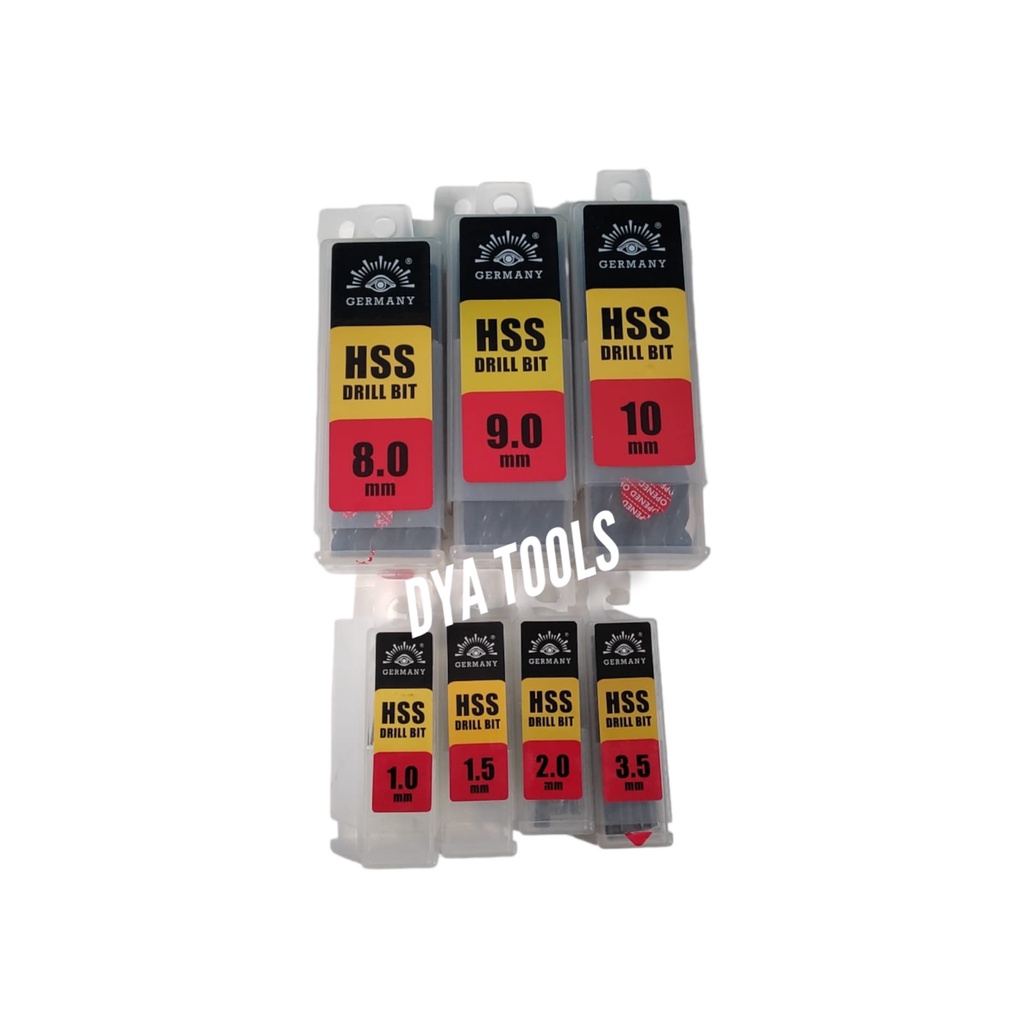 Tjap Mata Germany Mata Bor HSS Drill Bits / Mata Bor Besi HSS (6mm - 10mm)
