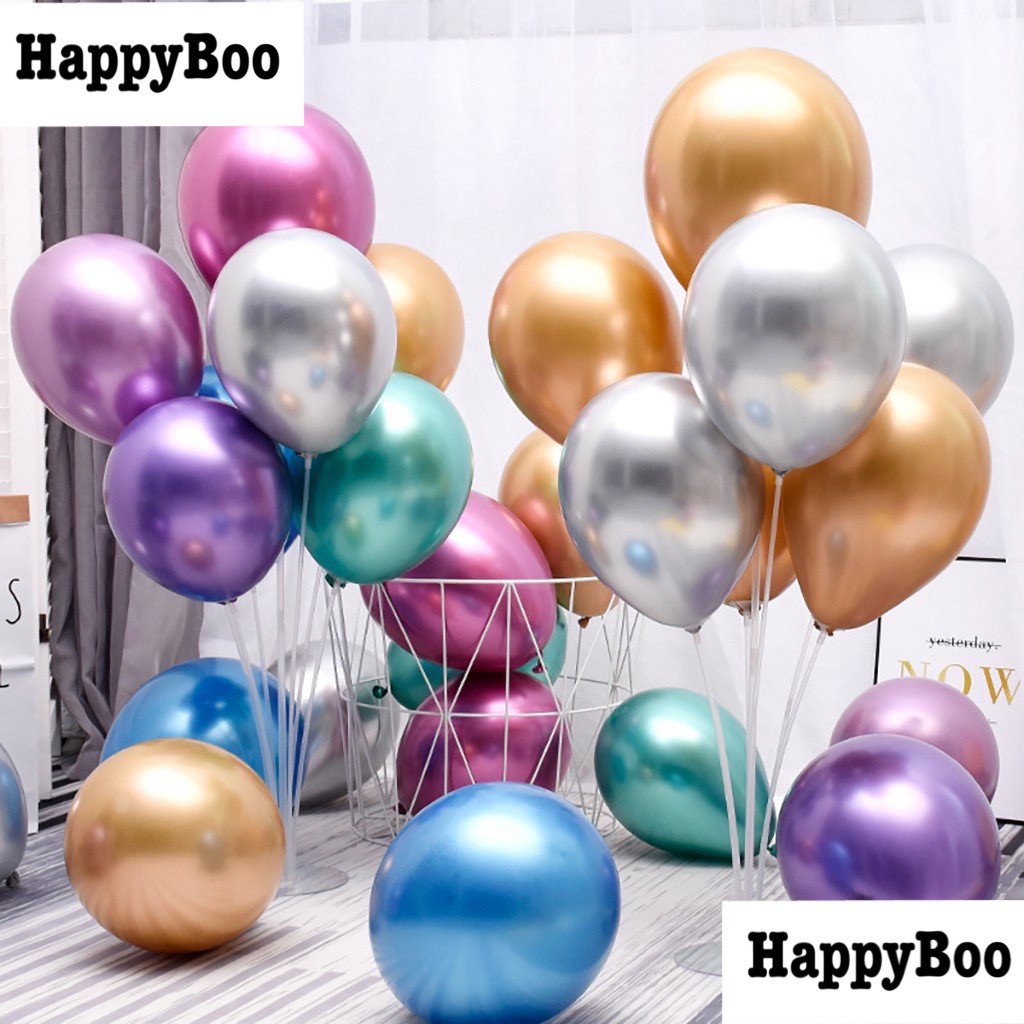 isi 10 balon metalik chrome besar 12 inch 12&quot; isi 10 pcs perbungkus premium quality