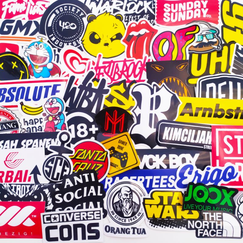 

UKURAN BESAR STANDAR ASLI 1 BIJI Stiker Sticker Brand Distro random satuan Graftac clothing Logo Basic grafiti waterproof Grosir Murah Kekinian Aesthetic Pop Art helm tumblr dinding laptop Local brand decal Striping motor mobil
