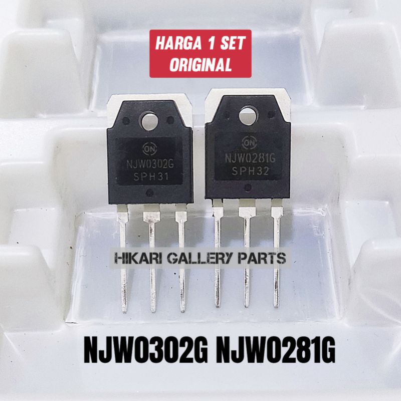 [1 SET] TRANSISTOR NJW0302G NJW0281G ASLI / NJW0302 NJW0281 ORI 1 SET / TR NJW 0302 NJW 0281 SEPASAN