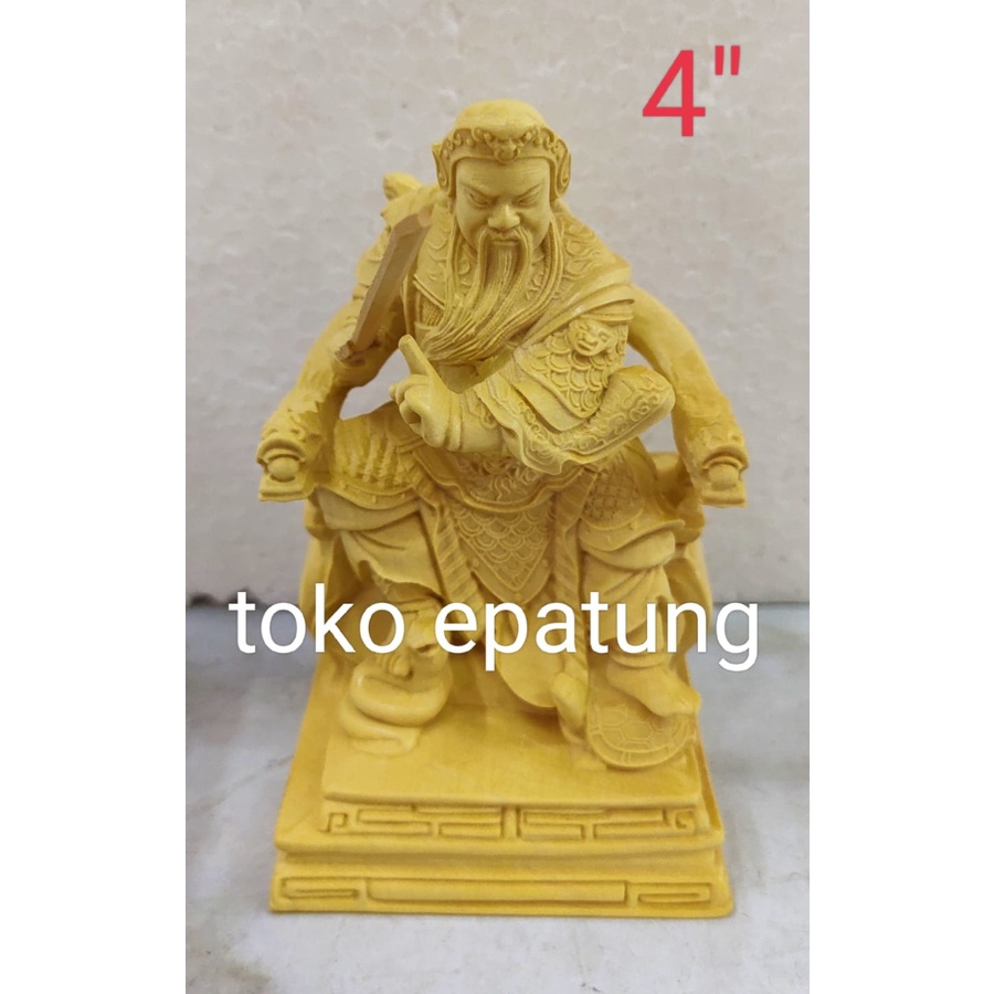 patung hian tian shang ti / siong tek kong / xian tian - 4 inch - kayu