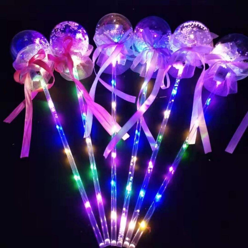 Top LED Magic Fairy Stick Pop Ball Bola Bintang 1 Pc Luminous Mainan Cheering Stick Novelty Mainan Anak Peri Kedip Tongkat Tongkat Menyala Tongkat Bola Ajaib