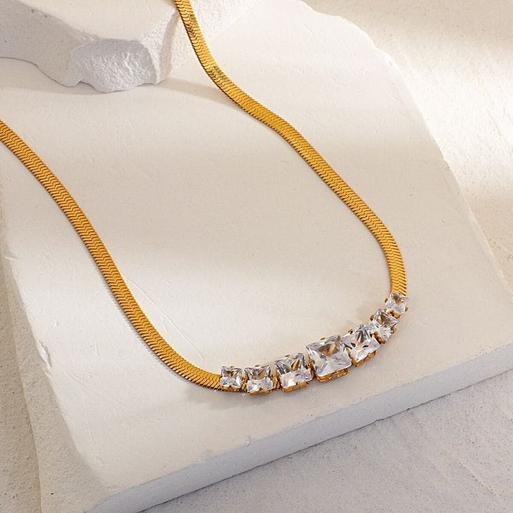 Kalung Titanium Wanita Mutiara Motif Emas Anti Karat Style Korea Wanita Hijab Original 100%