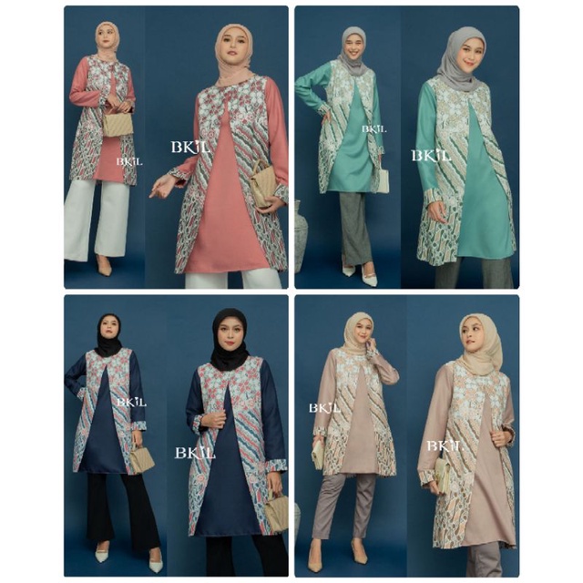 TUNIK BATIK / ATASAN WANITA BATIK / DRESS BATIK / SERAGAM BATIK WANITA / SERAGAM KERJA WANITA / BAJU
