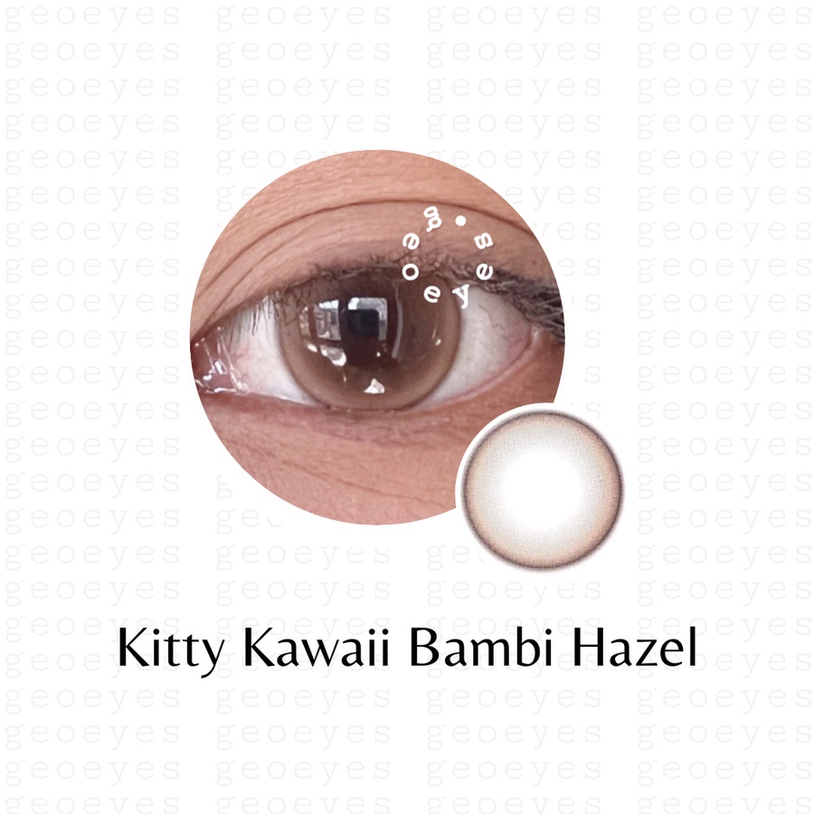 Softlens Kitty Kawaii Bambi - Soflens Warna Gray Brown dan Hazel bisa Minus