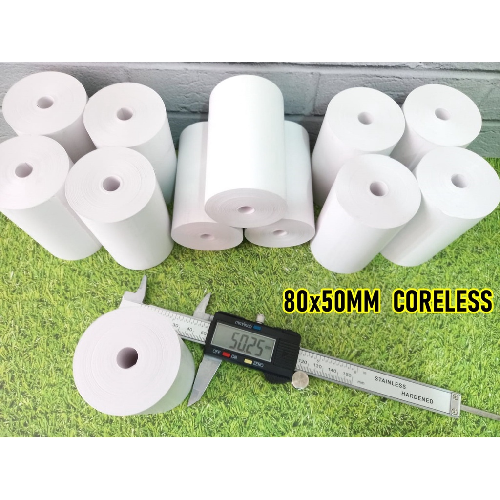 

Kertas Thermal 80X50 / KERTAS STRUK KASIR 80X50 POLOS CORELESS FULL KERTAS THERMAL 80X50 CETAK HITAM DAN BIRU KERTAS THERMAL BIRU