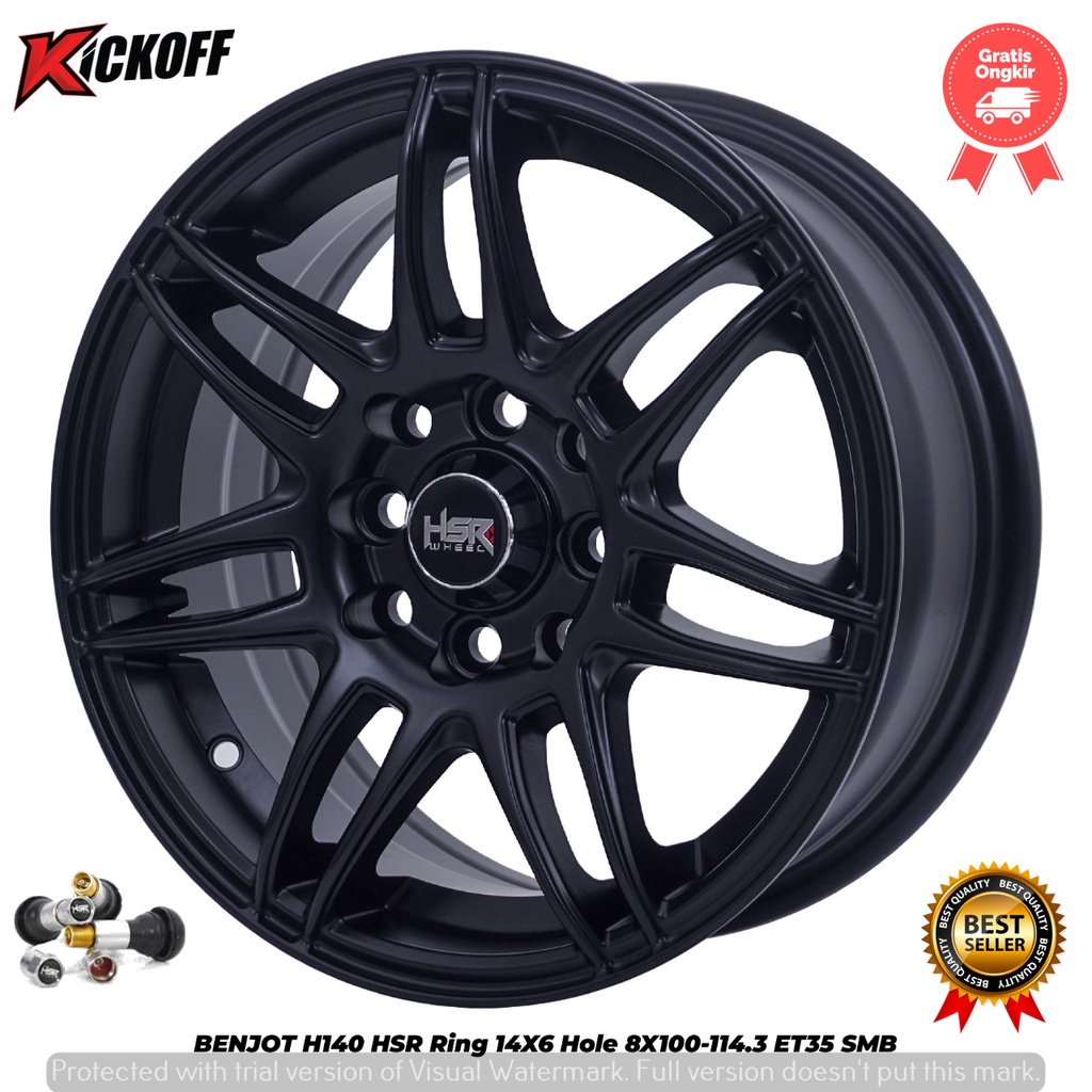 VELG MOBIL RING 14 BENJOT HSR WARNA HITAM BUAT MOBIL JAZZ AIR EV BRIO SIRION DLL