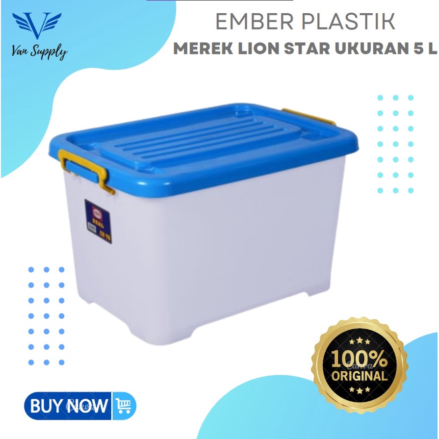 Lion star container box 82 Liter Biru
