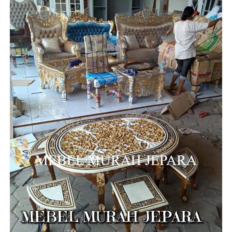 meja kopi meja oshin ukiran jati, meja lesehan ukir jepara, mebel jepara