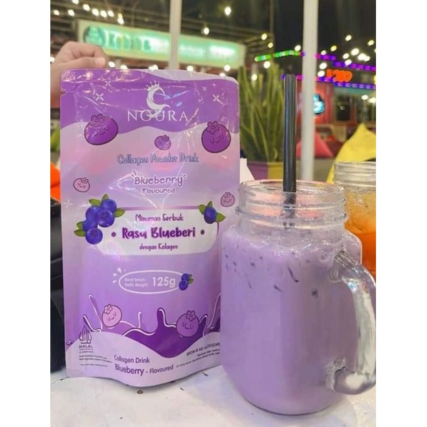 NOURA/NOURA COLLAGEN/NOURA GLOW UP MINUMAN COLLAGEN RASA BLUEBERRY/GLOW UP GLUTA WHITENING