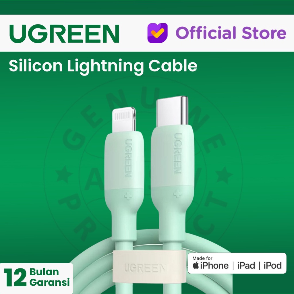 UGREEN Kabel Lightning (MFI) to USB-C Colours Silicon - US387