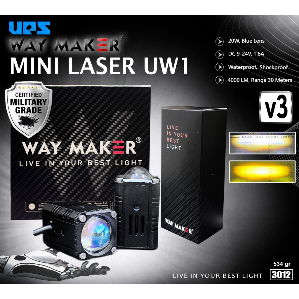 Mini Laser Way Maker Militay Grade 20 W Merk UPS