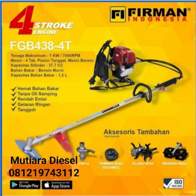 Mesin Potong Rumput 4Tak Paket Firman FGB-438 4T Firman barang laris