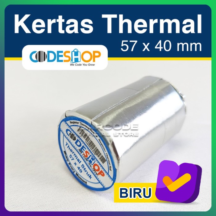 

KERTAS OTANI BIRU STRUK THERMAL EDC 58 X 40 - 58X40 PRINTER BLUETOOTH - Codeshop Biru DEVINA36