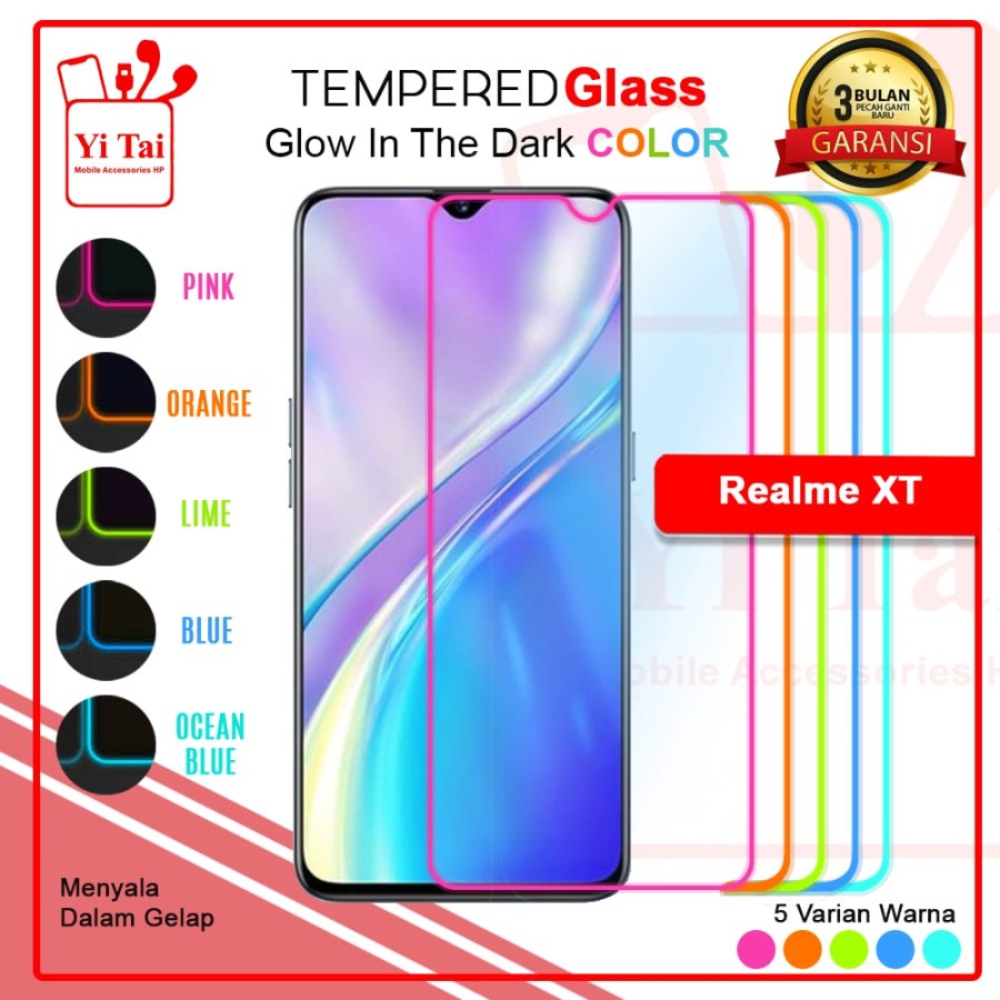 TEMPERED GLASS GLOW IN THE DARK YI TAI REALME XT - GA