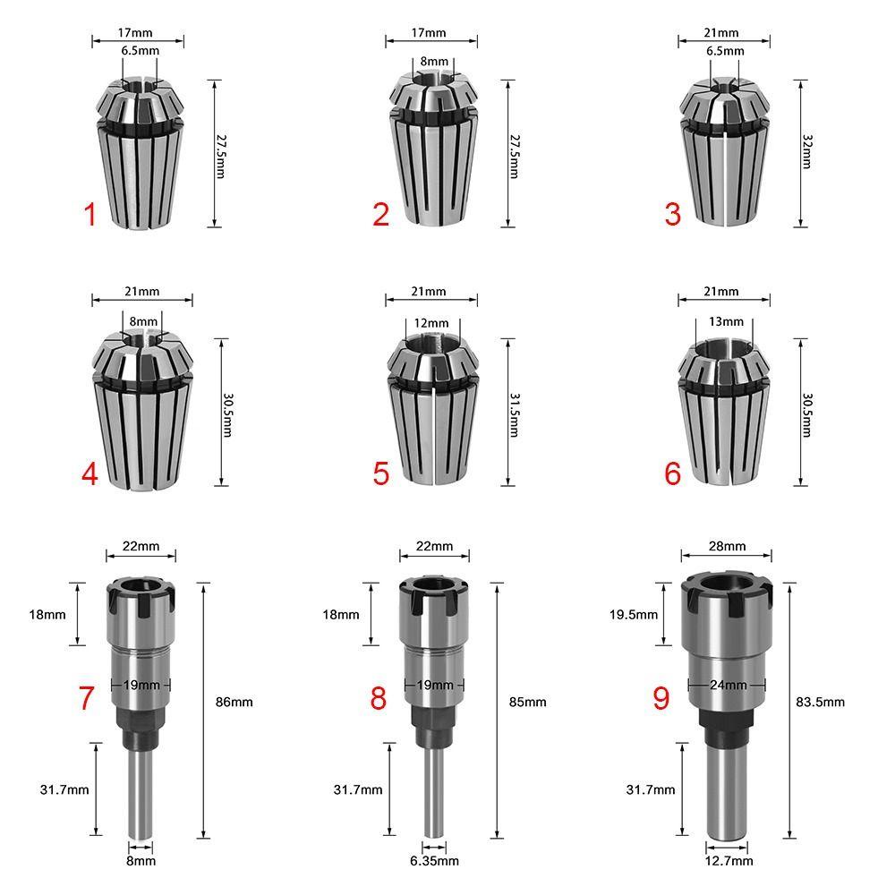 Populer Extension Rod 1per2 &quot;Shank Holder Adapter Chucks Holder Grafir|Router Collet Extension Milling Cutter - Alat Pemotong Penggilingan